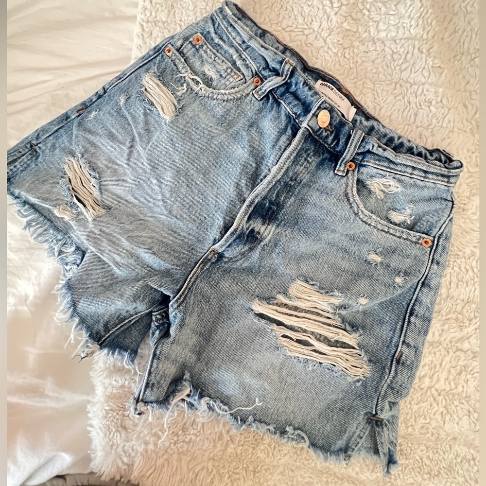 Garage High Rise Denim Shorts